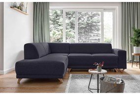 Antracitszürke kinyitható-tárolóhelyes sarokkanapé (bal oldali-L alakú) Classy Sophie – Miuform