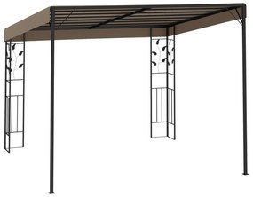 tópszínű falra szerelhető pavilon 3 x 3 x 2,5 m