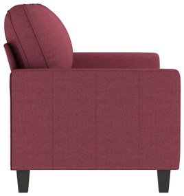 vidaXL kétszemélyes bordó szövet kanapé 140 cm