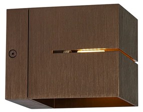 4 db-os készlet intelligens fali lámpa sötét bronz 9,7 cm, beleértve a WiFi G9-et - Transfer Groove