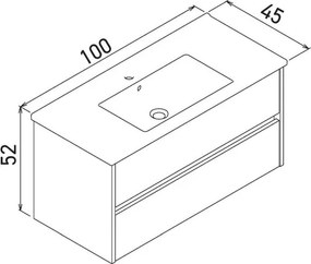 Arno mosdószekrény, 100 cm – TR785PNC1116