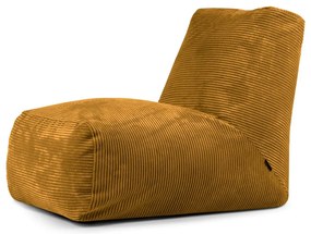 Mustársárga kordbársony babzsákfotel Tube – SLOWDOWN