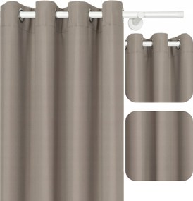 Függöny 140x230 Sima Bézs Kávé Bézs Nappali Függöny