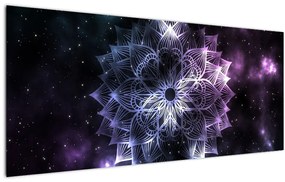 Kép - Lótusz mandala az űrben (120x50 cm)