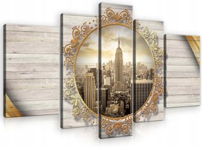 Vászonkép 170x100 New York Empire State Building panoráma város kaparófák