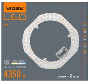 Videx 36W-os LED modul mennyezeti lámpához, 4000K, 4350lm