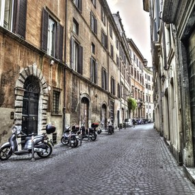 Poszter 40x40cm Régi épületek Rómában, Assaf Frank