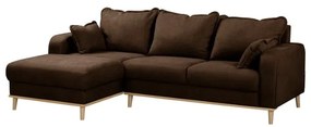 Sötétbarna sarokkanapé (bal oldali) Beata – Ropez