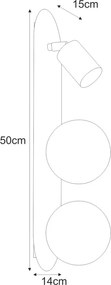 KAJA K-5483 ARIES Fekete Színű Fali Lámpa 3xGU10 + G9 10W IP20