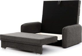 Sötétszürke zsenília kinyitható-tárolóhelyes kanapé 155 cm Laine – ELTAP