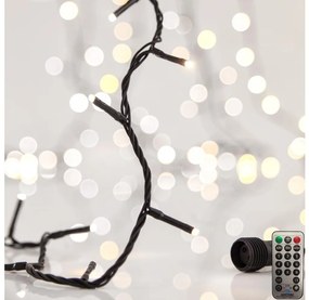 LED kültéri karácsonyi fényfüzér CLUSTER 200 LED/8 funkció 2,1 m IP44 meleg fehé