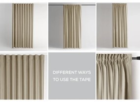 Barna-bézs bársony dimout (részleges sötétítő) függöny 140x270 cm Pleat – Restilo