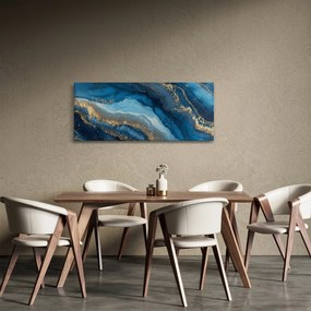 Kép - Kék márvány absztrakció (120x50 cm)