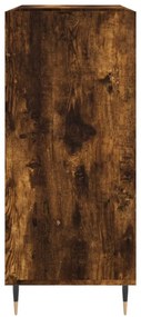 füstös tölgy színű szerelt fa hanglemezszekrény 84,5x38x89 cm