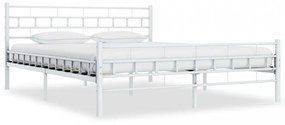 Fehér fém ágykeret 160 x 200 cm