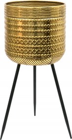 Fém Virágtartó Fekete-arany 70x30cm Állvánnyal