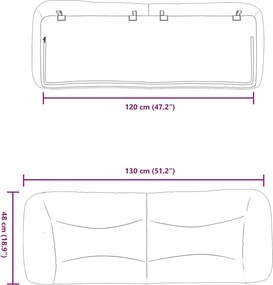 sötétszürke szövet fejtámla párna Hvar 120 cm