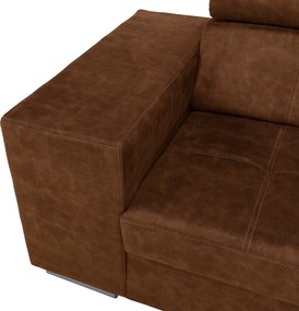 Ülőgarnitúra, barna, jobbos, MALAGA