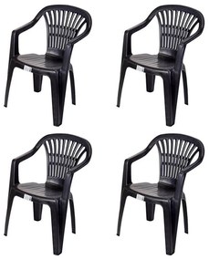 Flen kerti szék Antracit - 4 DB SX