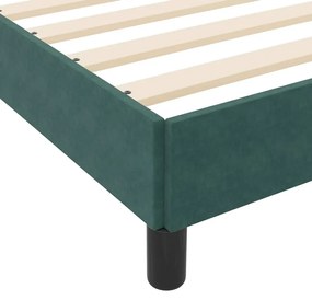 Boxspring ágy matraccal Sötétzöld 180 x 200 cm Bársony
