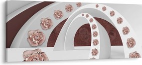 Kép - 3D ívek virágokkal (120x50 cm)