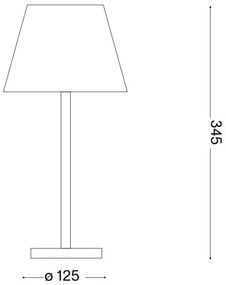 Ideal Lux - LOLITA LED/2,8W/5V IP54 érintős, állítható fényerő, barna