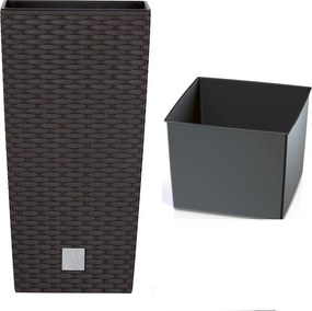 Virágtartó műanyag bézs Prosperplast 75 cm x 40 x 75 cm