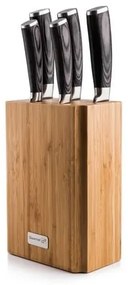 G21 Gourmet Stone késkészlet 5 db + bambusz blokk