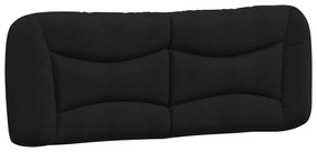 fekete szövet fejtámla párna 140 cm