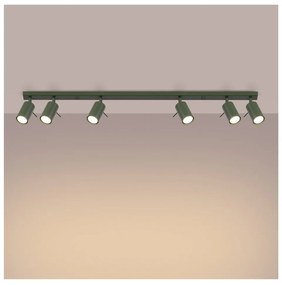 Zöld spotlámpa 6x117 cm Etna – Sollux