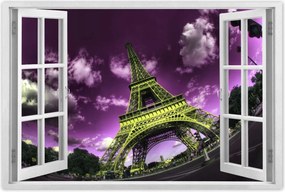 Poszterek 120x80 Lila Eiffel égbolt