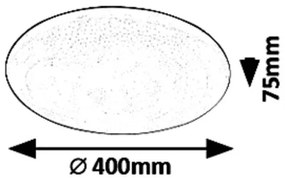 Rabalux 5445 - DANNY LED fényerőszabályozható mennyezeti lámpa 36W/230V + távirányító