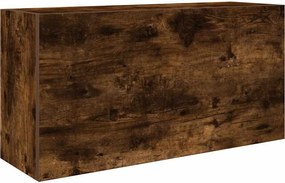 vidaXL füstös tölgyszínű szerelt fa fali fürdőszobaszekrény 80x25x40cm