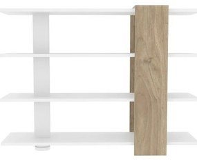 Nur White and Walnut könyvespolc