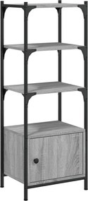 vidaXL 3 szintes szürke sonoma szerelt fa könyvespolc 41x30x109,5 cm