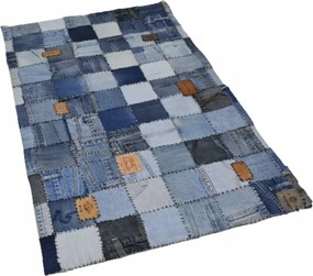 Patchwork szőnyeg farmer elemekből, 70x120, Levi's és más Jeans márkák