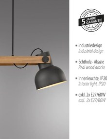 Paul Neuhaus loft függeszték cup 2.0 fekete fa pln15742-18