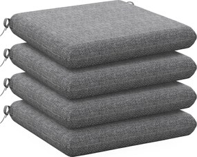 Outsunny étkezőszék párnák 47x47x7 cm - 4 db vízálló és UV-védelemmel ellátott párna, beltéri és kültéri használatra | Aosom