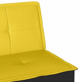 világossárga szövet kétszemélyes kanapéágy