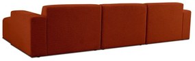 Téglavörös buklé sarokkanapé (jobb oldali) Roxy – Scandic
