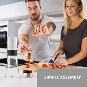 Klarstein Glaswerk Sile, kancsó, 1 L, boroszilikát üveg, gyümölcsnyárssal