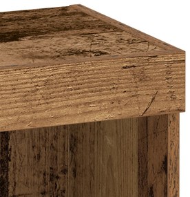 LED világítással ellátott faliszekrények 2 db Régi fa 40x30x30 cm
