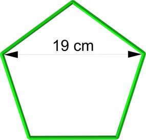 Forma Lyukasztó Mézeskalács kiszúró geometrikus figurák Ötszög 19cm