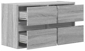szürke sonoma színű fali TV-szekrény LED-del 80 x 31 x 45 cm
