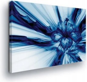 Vászonkép 80x60 Absztrakt energia dinamika kék fehér kozmosz mozgás művészet
