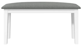 fehér tömörfa gumiból pad 90 cm