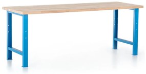 Műhelyasztal Basic, 220 x 80 cm, kék - ral 5012