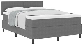 Box Spring Ágy Matrac Közép Szürke 160x200 cm Kordbársony Anyag