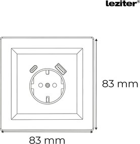 Nova földelt csatlakozóaljzat USB csatlakozóval 2A fehér kerettel