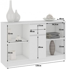 B-17 komód (fehér)